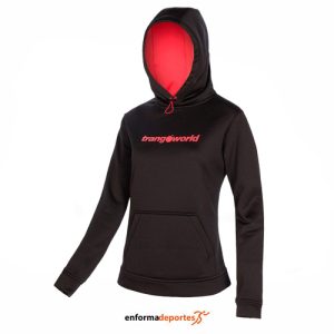 SUDADERA MUJER TRANGO POPPI | NEGRO/ROSA