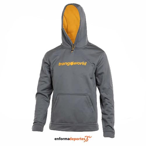 SUDADERA HOMBRE TRANGO LOGIN | GRIS/NARANJA - Imagen 2