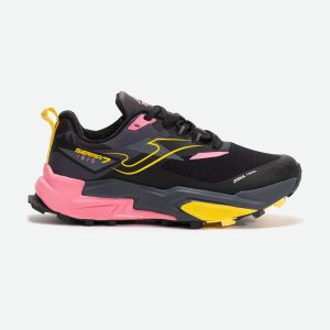 Zapatillas Trail Running Sierra Lady 2531 Negro Rosa Amarillo
