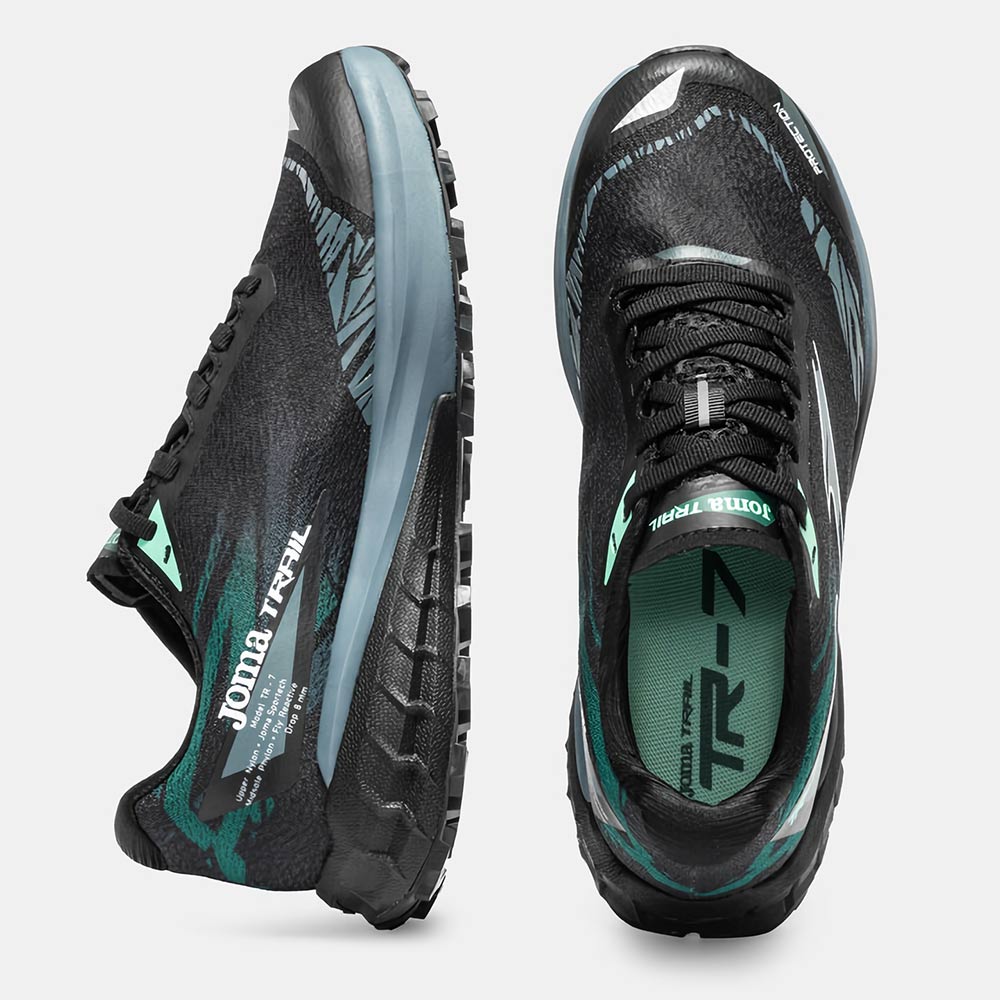Zapatillas Trail Running Tr-7 2601 Negro Turquesa - Imagen 5