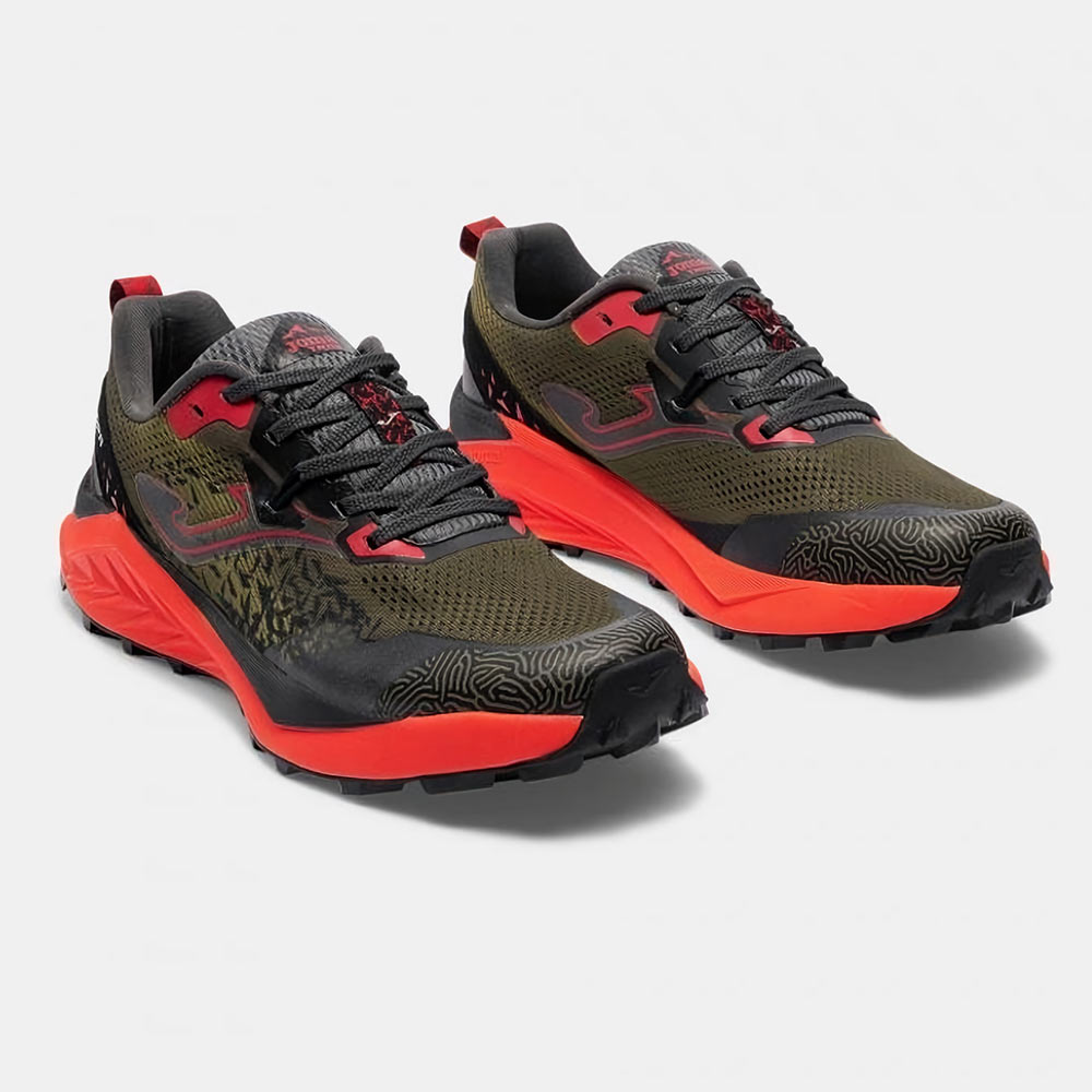 Zapatillas Trail Running Tundra 2623 Verde Rojo Negro - Imagen 3
