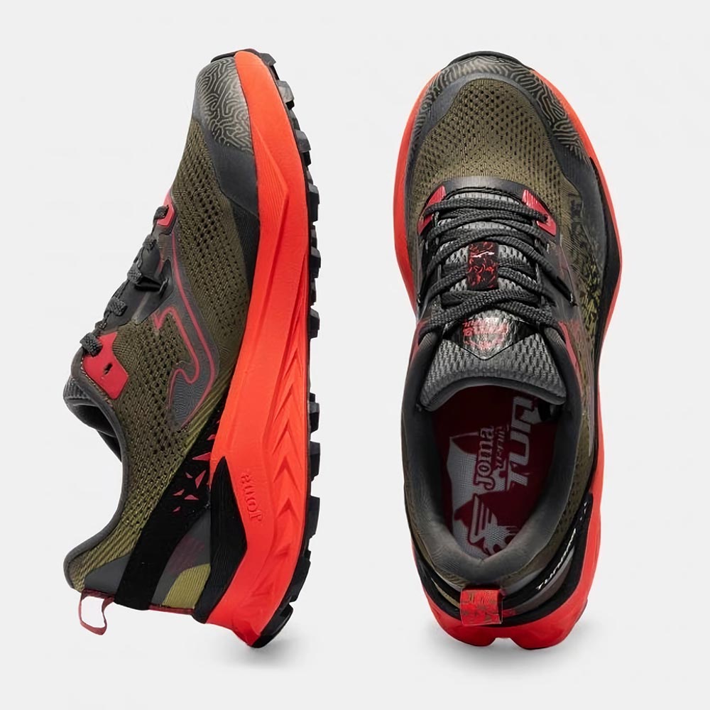 Zapatillas Trail Running Tundra 2623 Verde Rojo Negro - Imagen 5