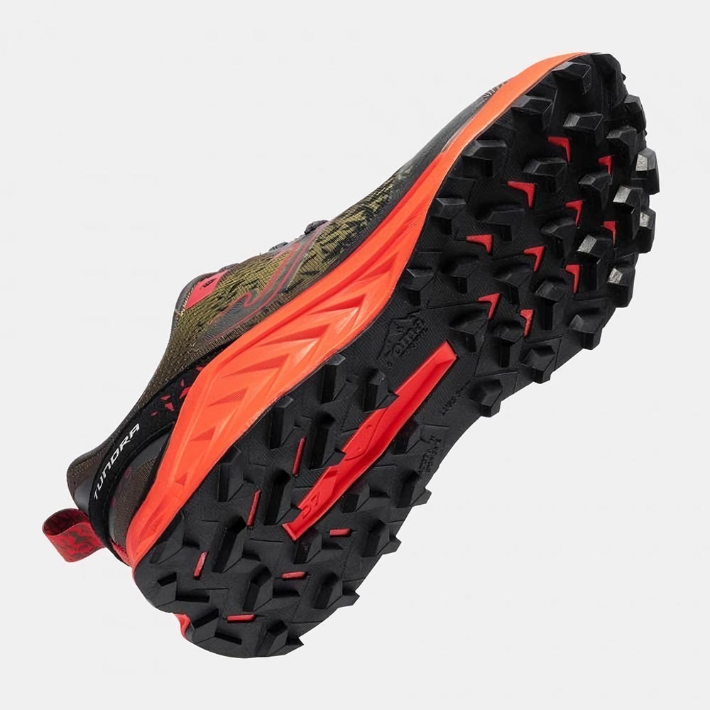 Zapatillas Trail Running Tundra 2623 Verde Rojo Negro - Imagen 4
