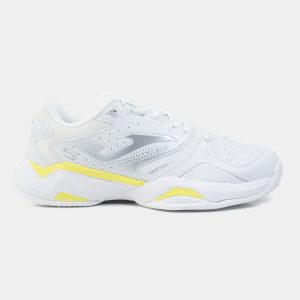 Zapatillas Tenis Master 1000 Lady 2502 C Blanco Amarillo Flúor