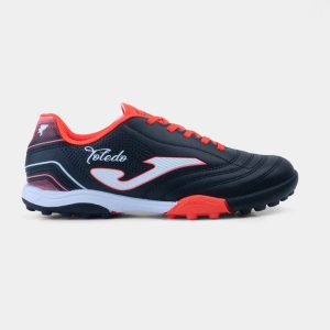 Zapatillas Futbol Toledo Jr 2601 TF Negro Rojo