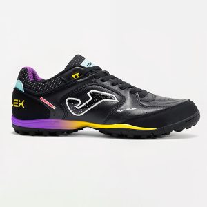 Zapatillas Futbol Top Flex 2601 TF Negro Morado Amarillo