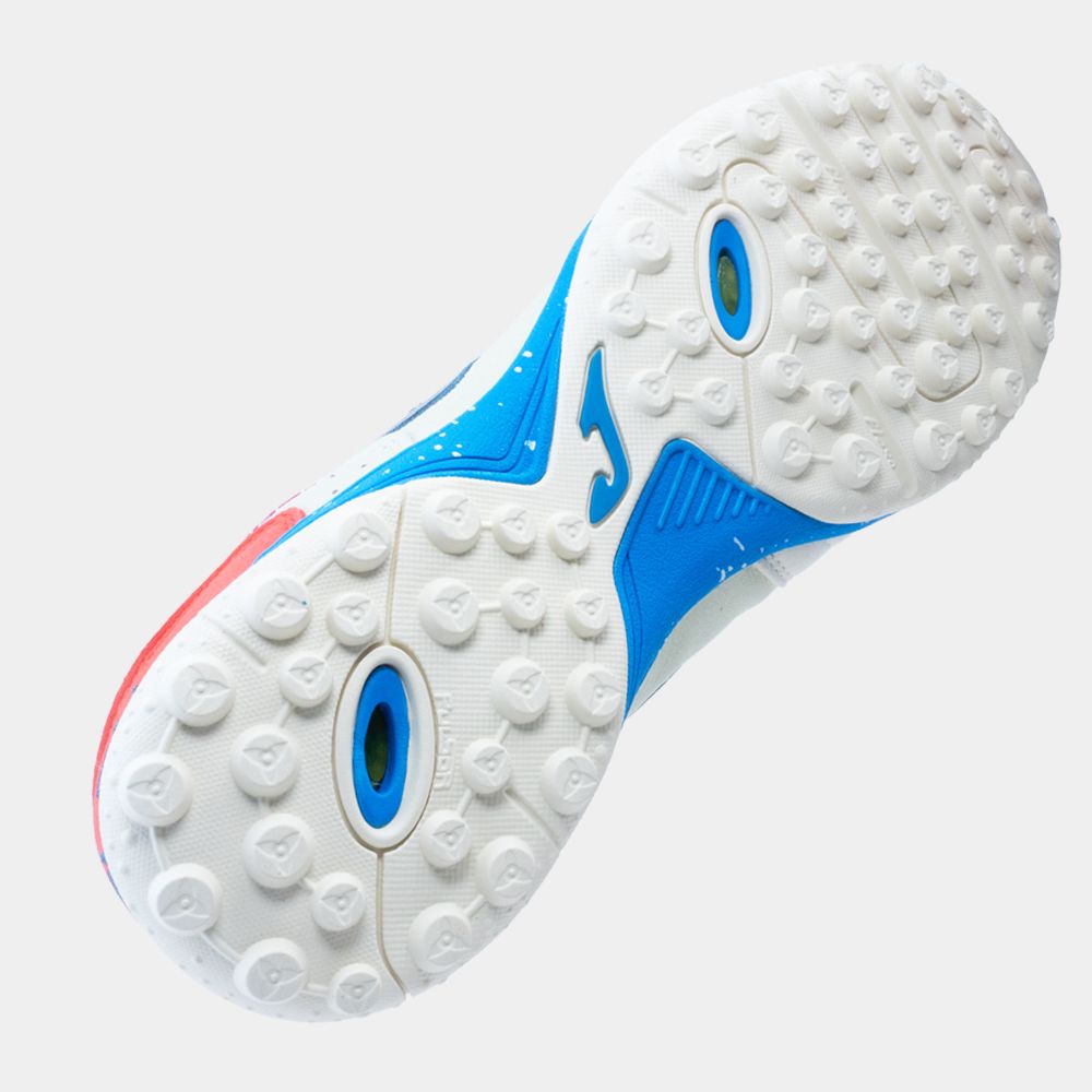 Zapatillas Futbol Top Flex 2625 TF Beige Naranja - Imagen 5