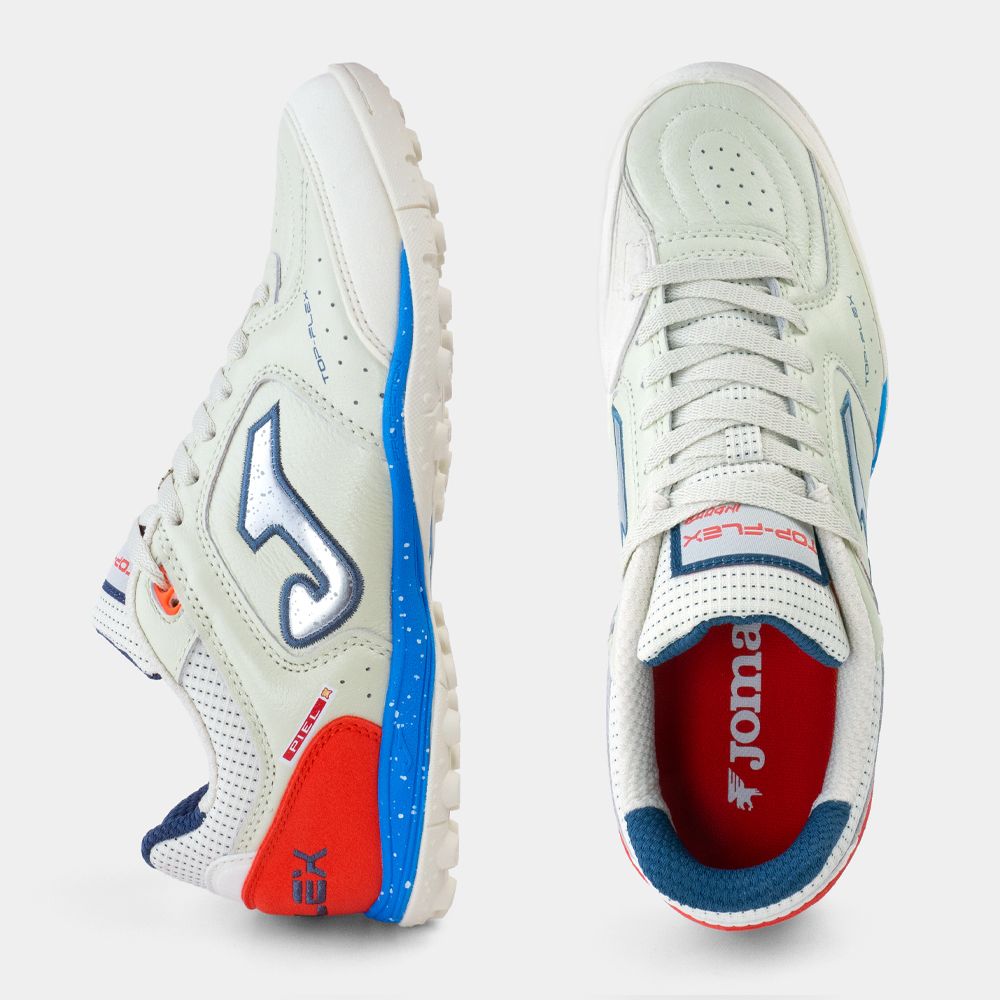 Zapatillas Futbol Top Flex 2625 TF Beige Naranja - Imagen 3