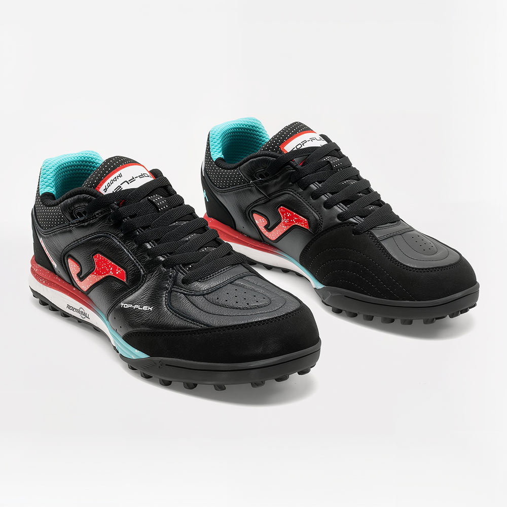 Zapatillas Futbol Top Flex Rebound 2601 TF Negro Rojo - Imagen 3