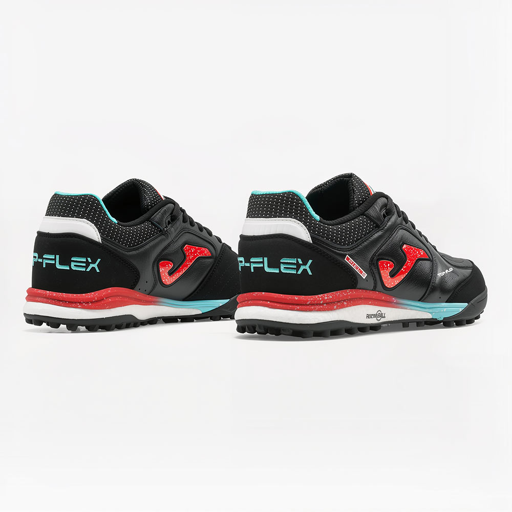 Zapatillas Futbol Top Flex Rebound 2601 TF Negro Rojo - Imagen 4