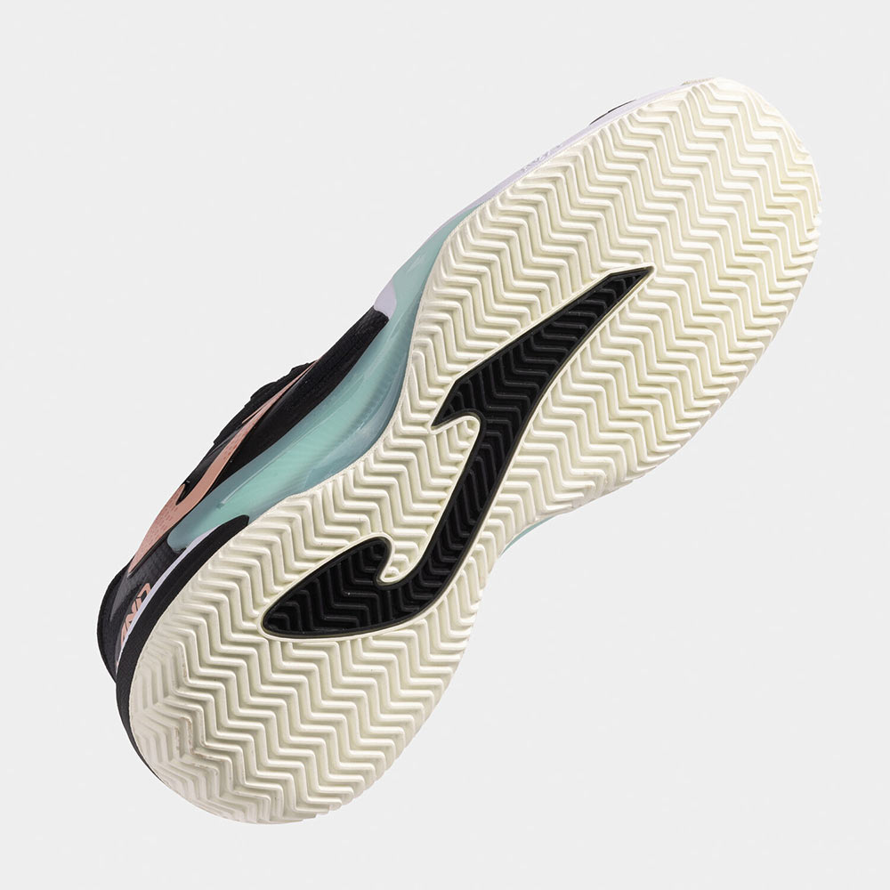 Zapatillas Tenis Roland Lady 2501 C Negro Rosa Celeste - Imagen 6