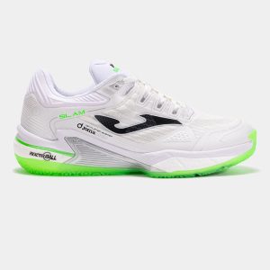Zapatillas Padel Slam Men 2502 Blanco Verde Flúor