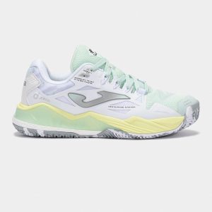 Zapatillas Padel Spin Lady 2502 OM Blanco Menta Amarillo